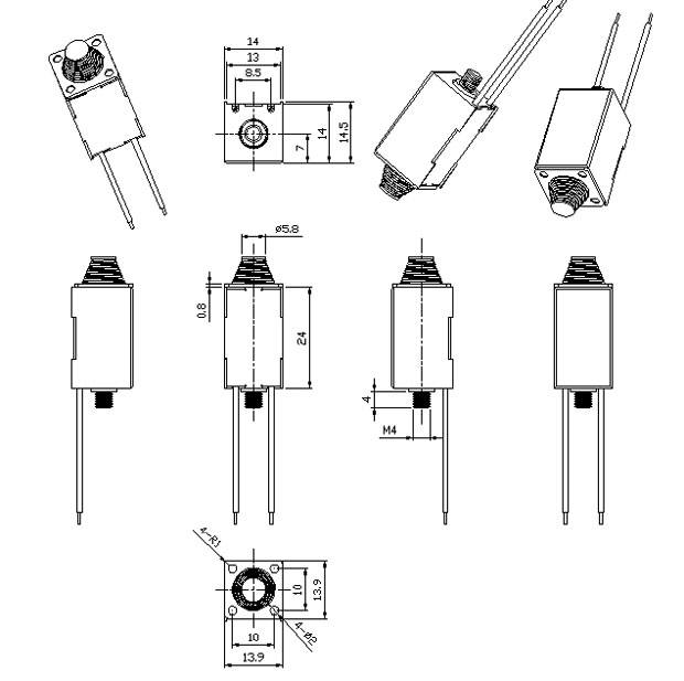 高頻牽引式框架電磁鐵
尺寸圖